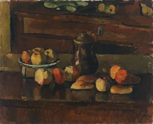 Obststillleben mit Kanne 1915